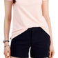 Tommy Hilfiger Women's Embroidered Heart Logo Polo Top Pink Size Small