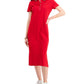 Tommy Hilfiger Women's Midi Polo Dress Red Size X Small