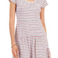 Tommy Hilfiger Women's Striped Tiered Midi Dress White Size Medium
