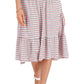 Tommy Hilfiger Women's Striped Tiered Midi Dress White Size Medium