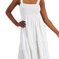 Tommy Hilfiger Women's Plaid Tiered Sleeveless Dress White Size Large