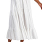 Tommy Hilfiger Women's Plaid Tiered Sleeveless Dress White Size Large