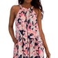 Tommy Hilfiger Women's Floral Print Halter Maxi Dress Pink Size X-Small