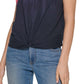 Tommy Hilfiger Women's Short Sleeve Tie Dye Knot T-Shirt Pink Size Medium