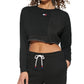 Tommy Hilfiger Women's Cropped Sweatshirt Gray Size XX-Large