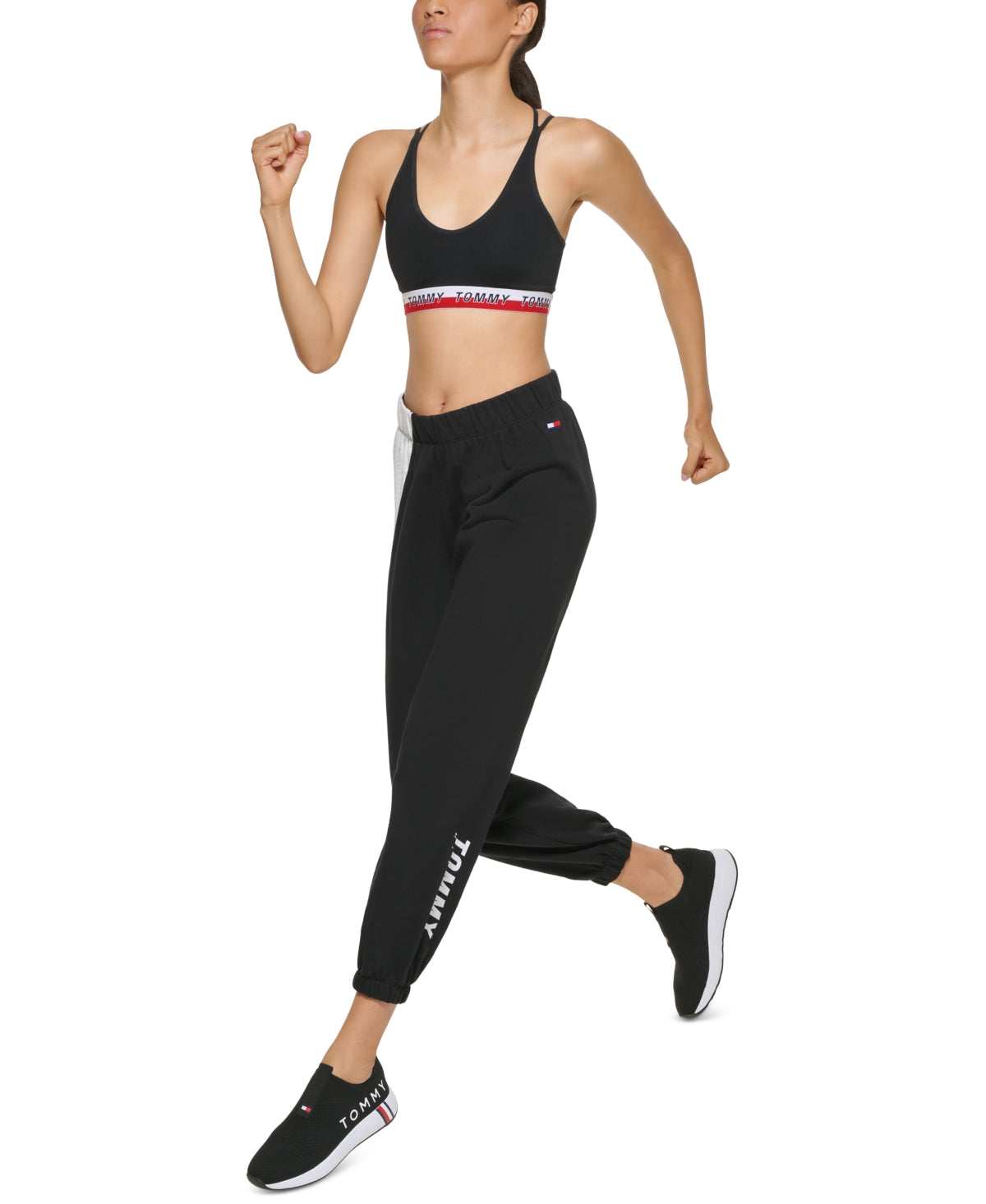 Tommy Hilfiger Women's Relaxed Fit Jogger Pants Black Size XX-Large