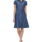 Tommy Hilfiger Women's Chambray Shirtdress Blue Size 2Petite