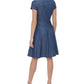 Tommy Hilfiger Women's Chambray Shirtdress Blue Size 2Petite