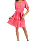 Tommy Hilfiger Women's Tiered Peasant Dress Pink Size X-Large