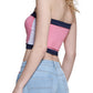 Tommy Jeans Women's Color Block Bandeau Pink Size Small