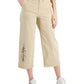 Tommy Hilfiger Women's Logo Pocket Wide Leg Pants Brown Size 8