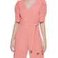 Tommy Hilfiger Women's Puffed Sleeve Jumpsuit Pink Size 4