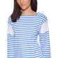 Tommy Hilfiger Women's Cotton Square Neck Top Blue Size Small