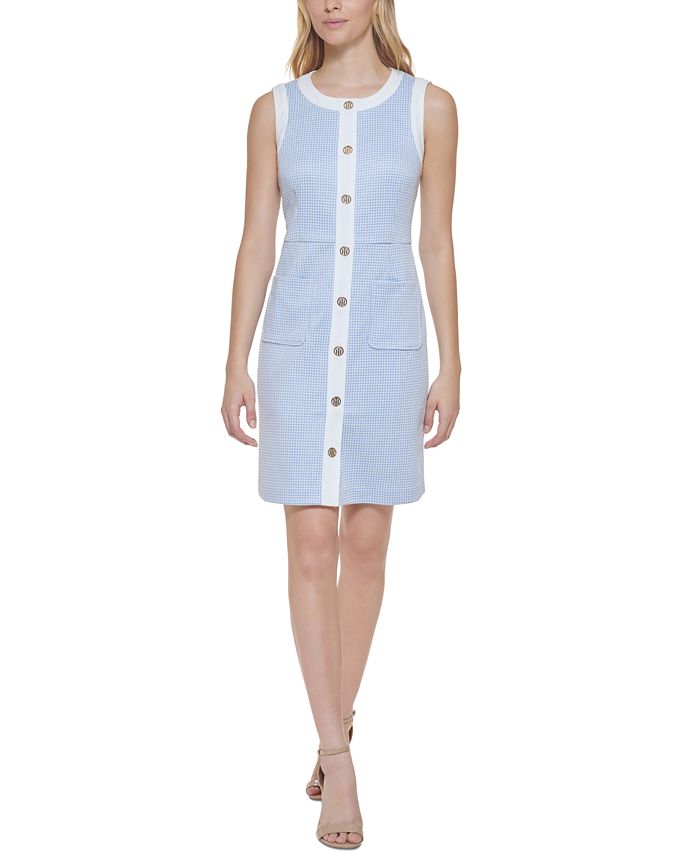 Tommy Hilfiger Women's Sleeveless Sheath Dress Blue Size 10