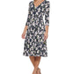 Tommy Hilfiger Women's Floral Print Midi Dress Blue Size 16