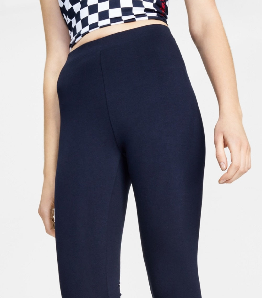 Tommy Jeans Women's Side Logo Print Leggings Blue Size X-Small