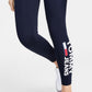 Tommy Jeans Women's Side Logo Print Leggings Blue Size X-Small