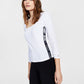 Tommy Jeans Women's Square Neck Logo T-Shirt White Size Large
