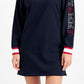 Tommy Jeans Women's Contrast Trim Sweatshirt Dress Blue Size Large