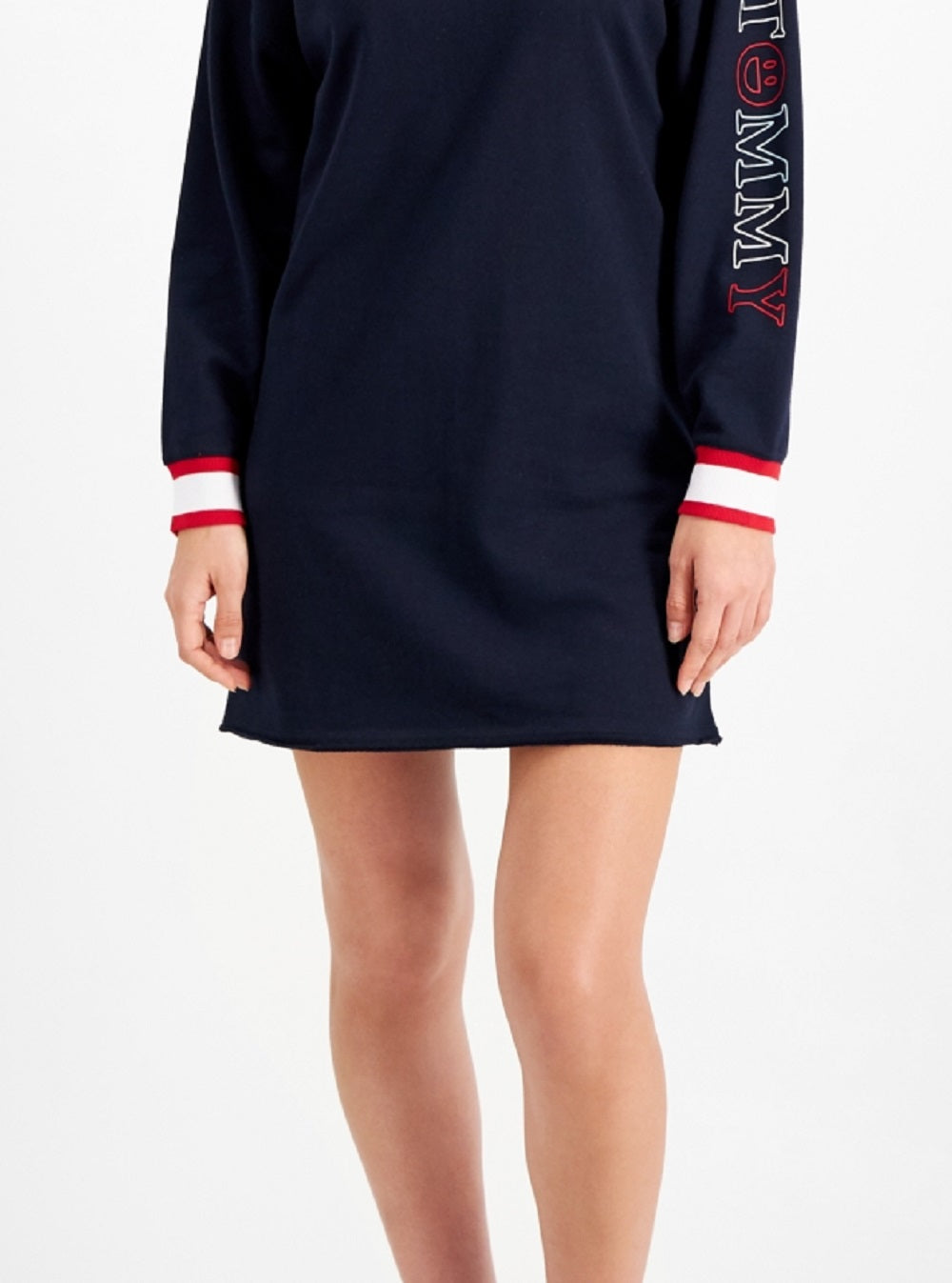 Tommy Jeans Women's Contrast Trim Sweatshirt Dress Blue