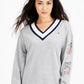 Tommy Jeans Women's Contrast Trim Sweatshirt Dress Gray Size Medium