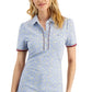 Tommy Hilfiger Women's Puff Sleeve Polo Top Blue Size Large