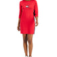 Tommy Hilfiger Women's Logo Sweatshirt Dress Red Size Medium