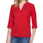 Tommy Hilfiger Women's Striped Cotton Tunic Top Red Size X-Large