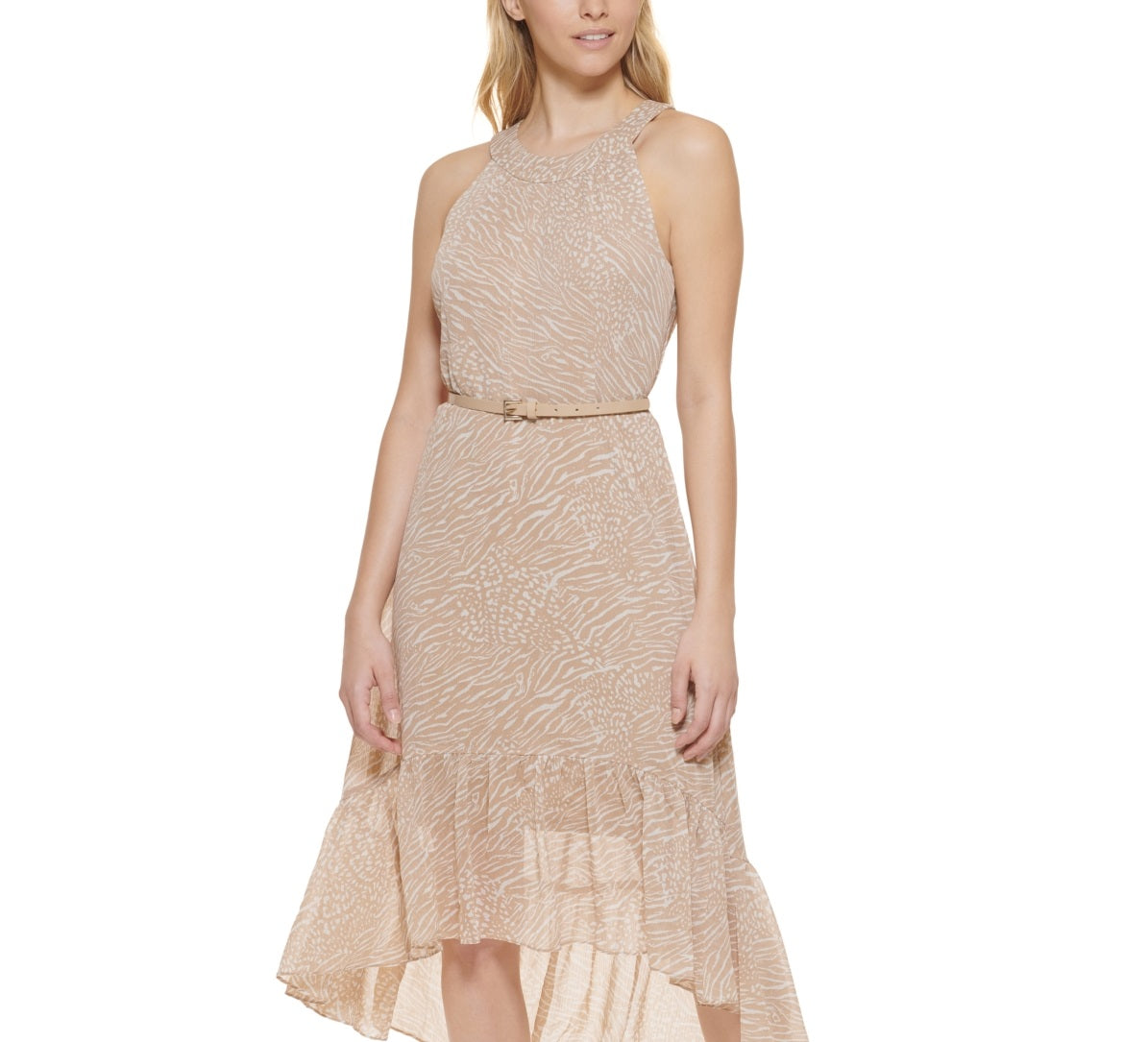 Tommy Hilfiger Women's Sleeveless Halter Dress Brown Size 10