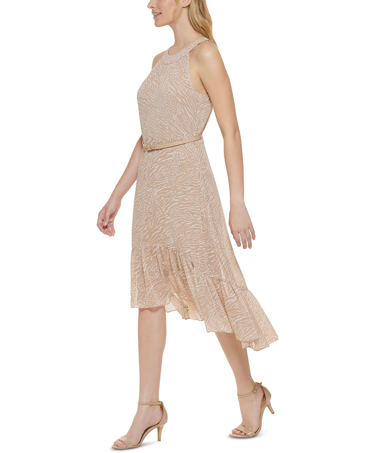 Tommy Hilfiger Women's Sleeveless Halter Dress Brown Size 10