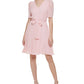 Tommy Hilfiger Women's Swiss Dot Fit & Flare Dress Pink Size Small