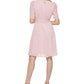 Tommy Hilfiger Women's Swiss Dot Fit & Flare Dress Pink Size Small