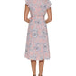 Tommy Hilfiger Women's Flutter Sleeve Midi Dress Pink Size 12