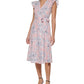 Tommy Hilfiger Women's Flutter Sleeve Midi Dress Pink Size 12
