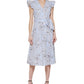 Tommy Hilfiger Women's Flutter Sleeve Midi Dress Blue Size 2