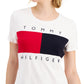 Tommy Hilfiger Women's Big Flag Logo T-Shirt White Size Medium