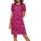 Tommy Hilfiger Women's Camo Print Hoodie Dress Pink Size X-Small