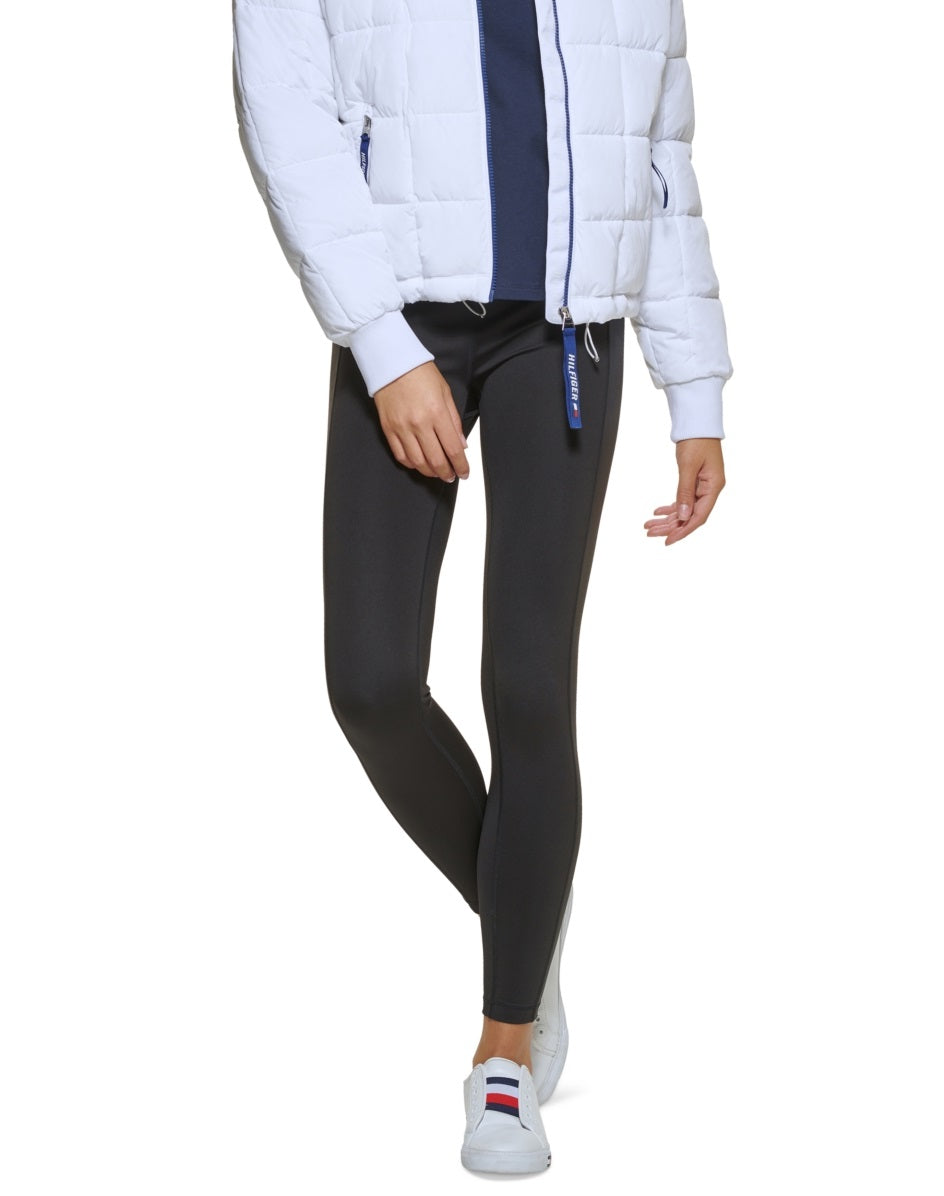 Tommy Hilfiger Women's Sport High Neck Puffer Coat White Size X-Large