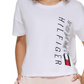 Tommy Hilfiger Women's Logo Cropped T-Shirt White Size XX-Large