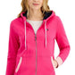 Tommy Hilfiger Women's Zip Front Colorblocked Hoodie Pink Size Large