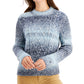 Tommy Hilfiger Women's Cable Knit Ombre Crewneck Sweater Blue Size Medium