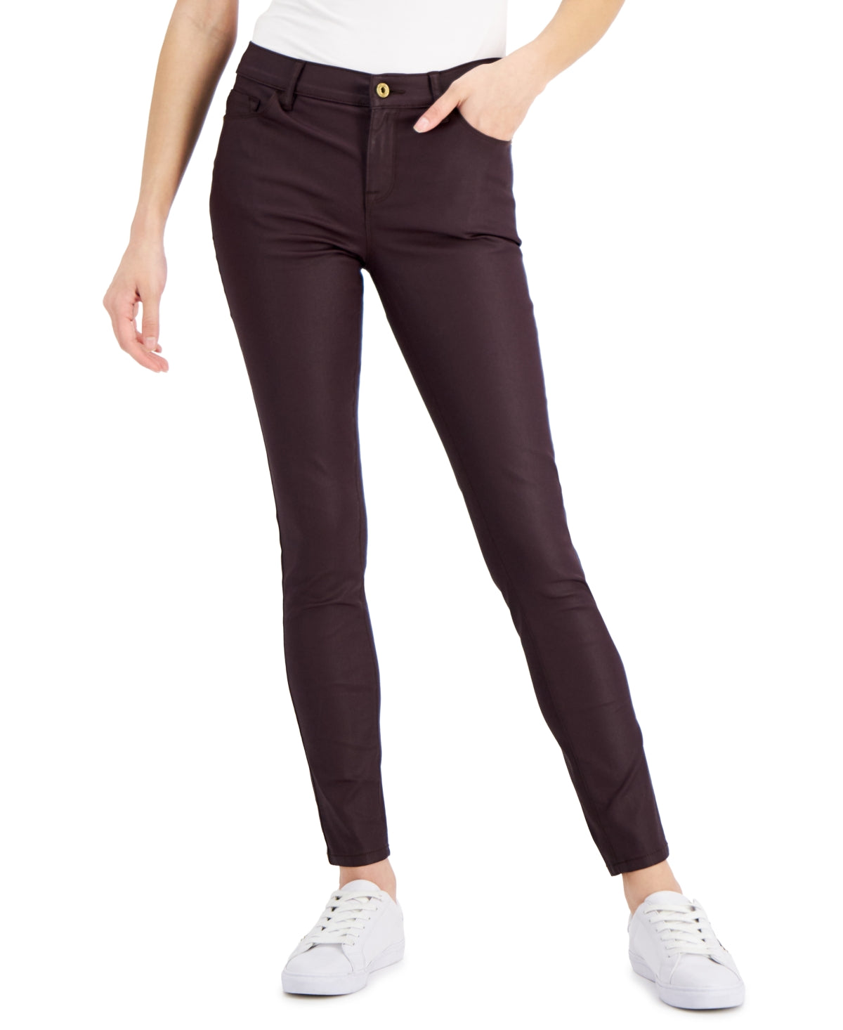 Tommy Hilfiger Women's Skinny Wax Jeans  Red Size 12