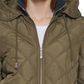 Tommy Hilfiger Women's Hooded Quilted Coat Green Size Large