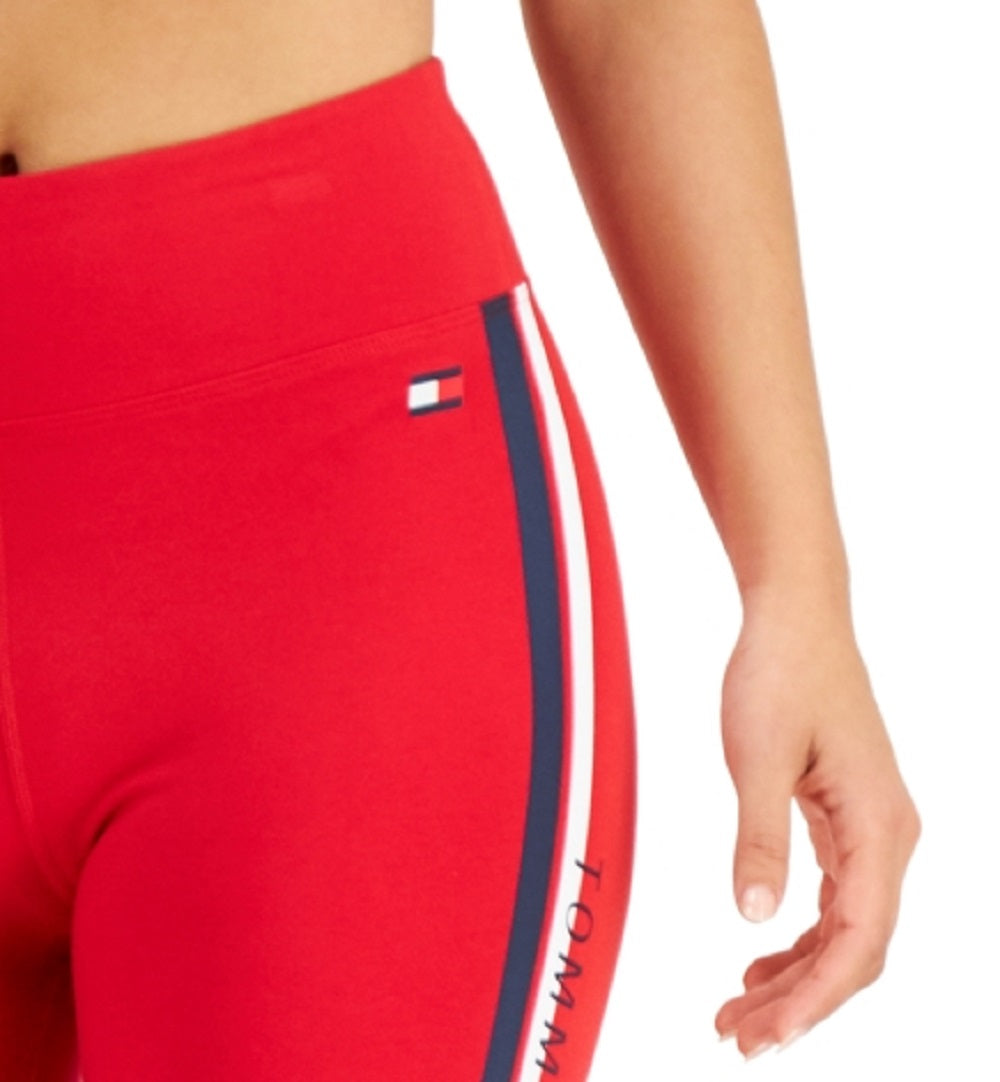 Tommy Hilfiger Women's High Rise Biker Short Red Size X-Large