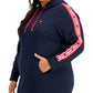 Tommy Hilfiger Women's Hoodie Midi Sweatshirt Dress Blue Size 1X