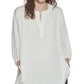 Tommy Hilfiger Women's Long Sleeve Woven Tunic White Size X-Large