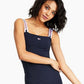Tommy Jeans Women's Logo Strap Bodycon Dress Blue Size X-Large