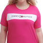 Tommy Hilfiger Women's Sport Plus Logo Graphic T-Shirt Pink Size 3X