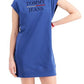 Tommy Jeans Women's Cap Sleeve Logo Dress Blue Size X-Large