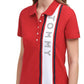 Tommy Hilfiger Women's Logo Polo Top Red Size Large
